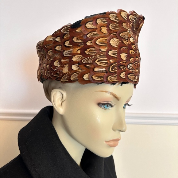 Artistic Accents peacock feather hat Handmade in England - Picture 2 of 11